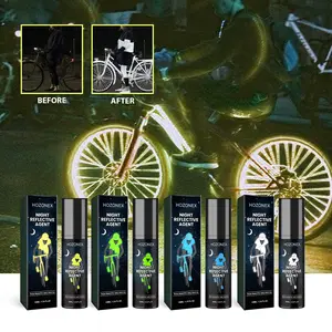 HOZONEX Eco-friendly Fluorescent Night-Reflective Spray for Bicycle Clothing Glows in the Dark Serves as a Warning Sign