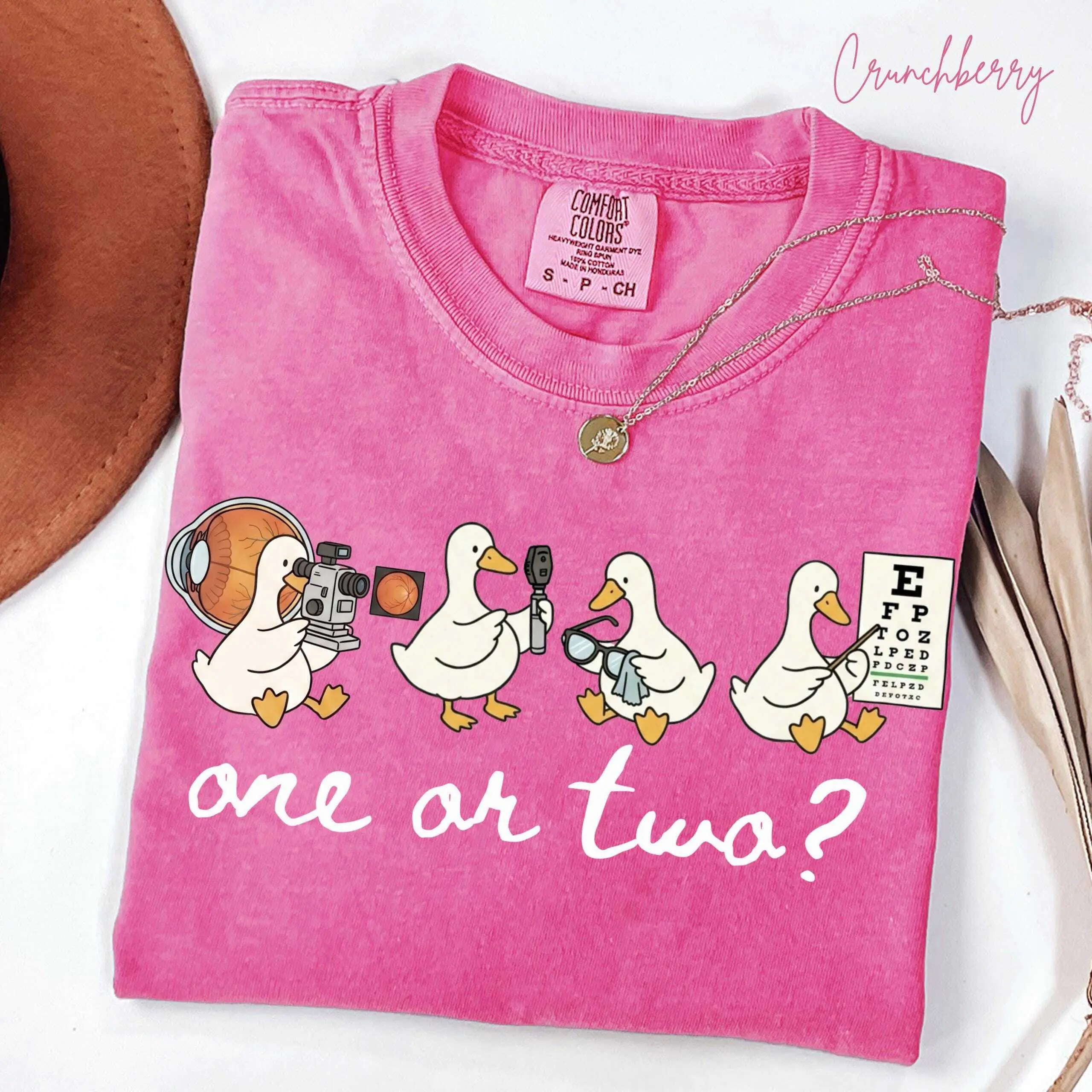 Funny Ophthalmologist Goose Shirt Cute Optometry Duck Gift Unisex Eye Doctor Tee Minimalist Optician Grad