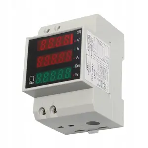 DIN Rail Electricity Usage Monitor, AC80-300V Voltage Single Phase Multimeter