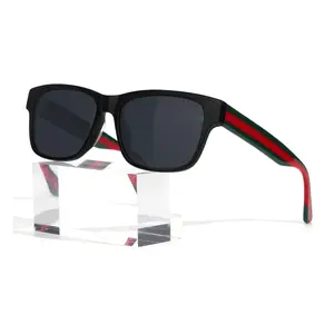 Stylish classic square men's sunglasses, polarized design, classic striped design, acetate driving sunglasses, UV400, available in multiple colors, perfect for Christmas SA0012