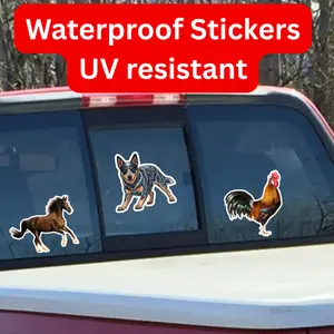 Rancheros Farmers Stickers Vinyl Waterproof Featuring Ranch Cattle Horses Cowboys and Farms Country Life Premium Die-Cut High-Resolution Color USA Made