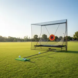 10Ft Heavy Duty Golf Practice Net, Equipped with Targets, Return Trajectory Function & Ball Blanket, Durable Impact-Resistant Netting, Ideal for All Ages to Train Golf Swings Indoors and Outdoors