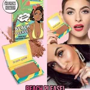 Misslyn Beach Please! BRONZING & CONTOUR POWDER, Trendy Bronzer, Matte Bronzer, Pigmented Soft Powdery Texture, With Mirror, Facial Bronzing Powder For Contouring, Long-Lasting, Lightweight, Smooth, Blendable,