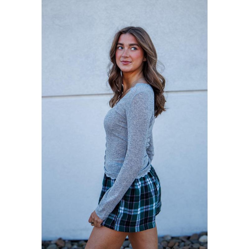 Free People - Big Love Rib Cardi - HEATHER GREY