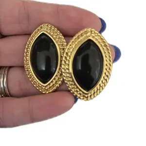 Heaven Mayhem Noir Earrings in Gold & Black