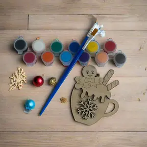 3D Gingerbread Man-in-a-mug Ornament- DIY Ornament Kit