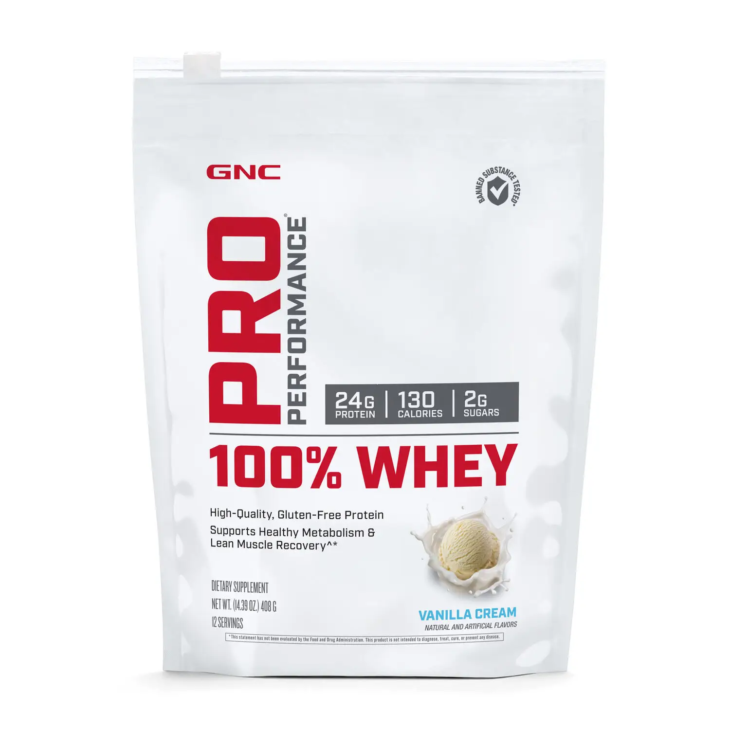 GNC Pro Performance 100% Whey Protein Powder, Fitness Supplement, Dietary, Muscle Recovery, Healthcare Edible Optimum