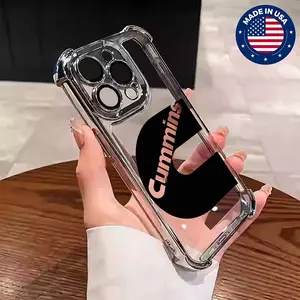 (summertok) Cummins Aesthetic Design Pattern Casing For iphone 16 15 14 13 12 Plus Pro Max Flaunt Mobile Phone Case TPU Drop Protection Shockproof Protector Vintage unique Fashion Trend Anti-scratch Stylish Smartphone Cover