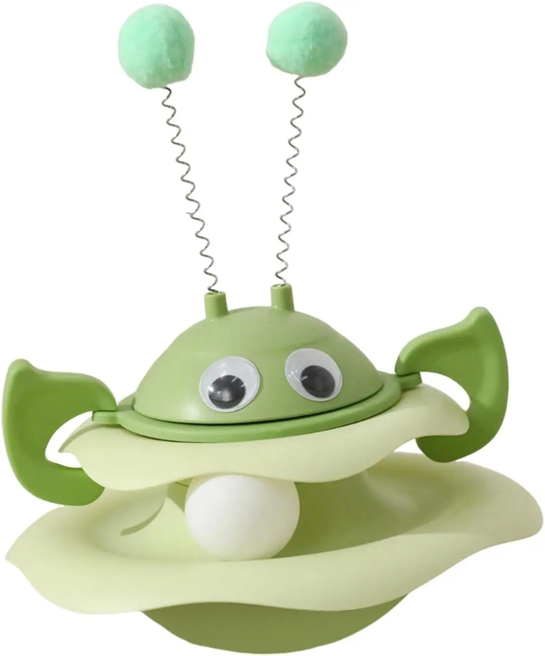 Interactive Bee Roly-Poly Toy teases Cat Toy, Bee Roly-Poly Toy with Rolling Ball and cat Teaser, Suitable for Cats to Play Indoors and Outdoors