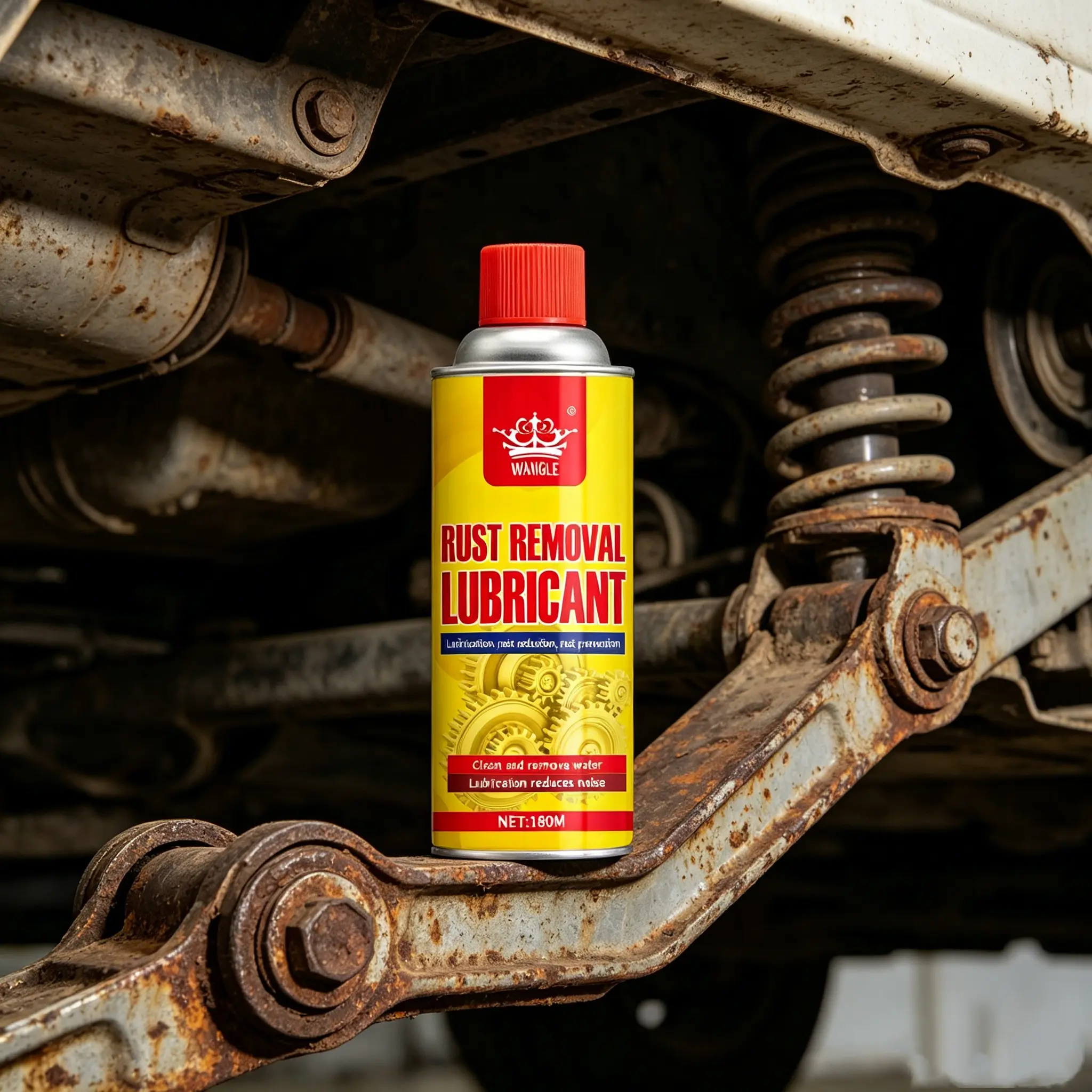 Rust Remover & Anti-Rust Lubricant Spray -Heavy-DutyMulti-Purpose Penetrating Oil Spray,DIYAutoCareLubricant, High Temp Anti-Rust CorrosionInhibitor&SqueakFix, Ideal Maintenance Spray for CarLocks,Bearings& MetalHardware