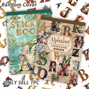 Random Cover Fantasy Letter Sticker Book, English Letters & Numbers Stickers, Ideal for Grocery Notebooks, Scrapbook Supplies, DIY Decoration Gift