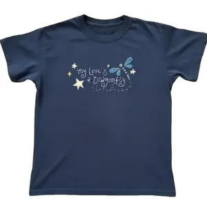 My Love's A Dragonfly Baby Tee, Women Y2k Tops, Woman Clothes Women's Cropped Girl Baby Tee, Summer Outfit, Downtown Girl Baby Tee, Gift For Her, Outfits