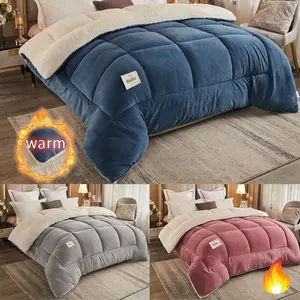 YHFYHF High-Quality Thick Warm Milk Wool Blanket, Winter Quilt, Soft Luxury Bedding, Elegant Home Decor, Perfect Christmas Gift, Fluffy Blanket, Soft Cozy Throw