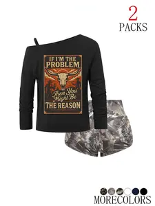 Spring Summer Sweet Cool Set, Womenswear, Breathable Milk Silk Fabric, High Waist Camo Shorts, Casual Streetwear, Multiple Colors Available