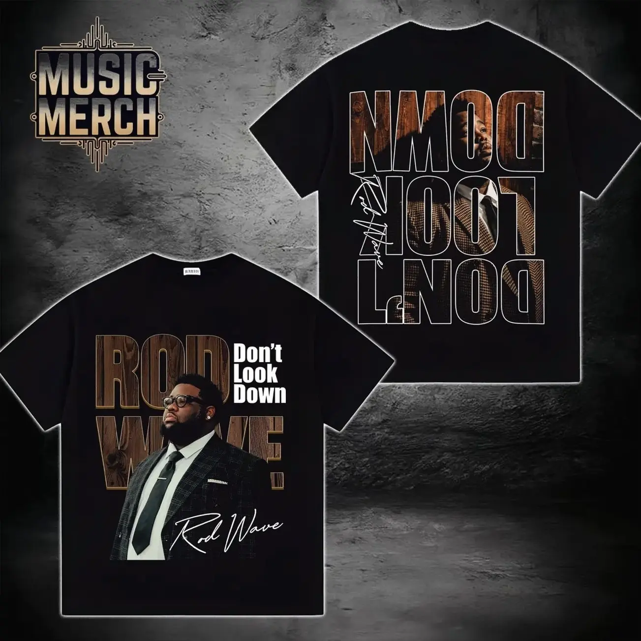 Rod Wave Don't Look Down Tour 2026 Shirt #12, Rod Wave Tour Dates T-Shirt, Double Sided Concert Graphic Tee, Rap Music Merch, Unisex Cotton Shirt, Gift for Fans JMH
