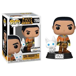 Funko Pop! Ezra Bridger with Loth-Cat Rebels 756 - Amazon Exclusive Vinyl Figure in PopShield Protector