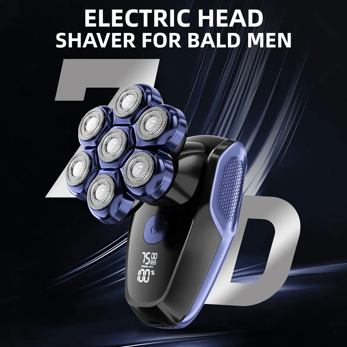 Head Shaver 7D, Head Shavers for Bald Men, Waterproof Wet Dry Mens Grooming Kit, for Balder - Turbo Speed & Precision Blades - Gift for Father
