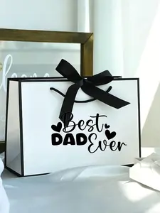 Fashionable Dad Gift Bag, Easy-To-Carry Foldable Paper Gift Bag, Perfect for Father's Day, Birthday, Christmas, Business Packaging, Thank You Gifts