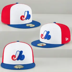 Men's Montreal Expos New Era White Cooperstown Collection Wool 59FIFTY Fitted Hat, MLB Streetwear Style