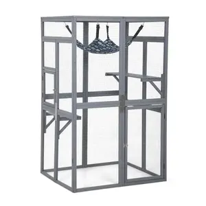 Coziwow 39″L Wooden Outdoor Cat Catio
