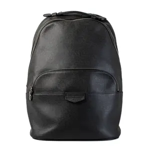 Pre-owned Louis Vuitton Taiga Leather Backpacks Anton Backpack Black Taiga IB26030136