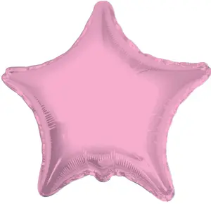 36" Metallic Pastel Pink Star Helium Foil Balloons (1 Pack)  #34020-36