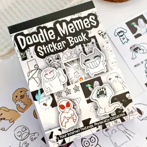 Doodle Memes Sticker Book – 460 Hand-Drawn Stickers for Journaling & Expressing Your Mood, Perfect for DIY Crafts, Planners & Scrapbooking, Summervibes