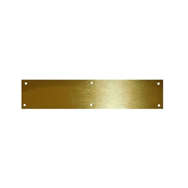 8 x 34 in. Kick Plate Brass Tone, Alumninum