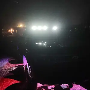 Solar Car Roof RGB Strobe Light With Remote Control Cab Signal Lamp Wireless No Punch LED Truck Pickup Warning Lights for Camping Enhanced Night Visibility & Interior Lighting