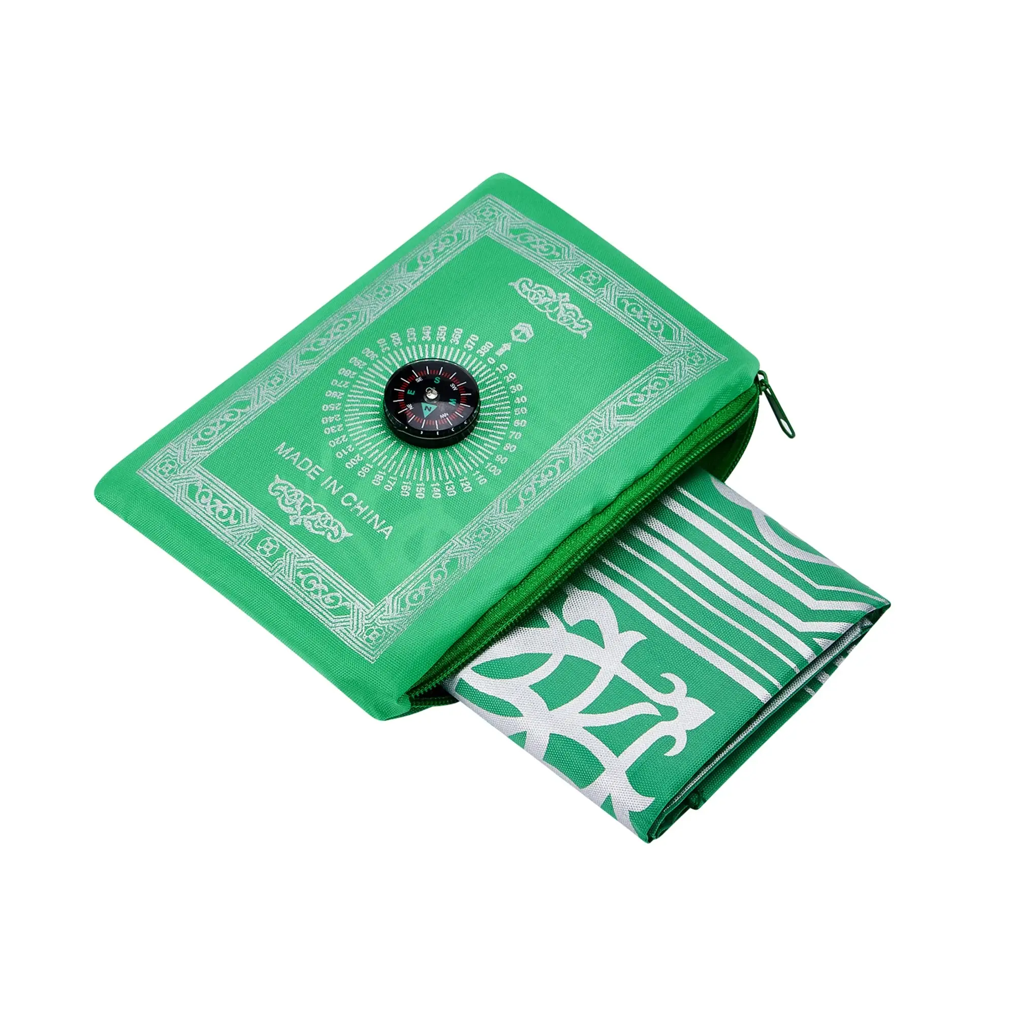 Portable Muslim Travel Prayer Mat with Compas Muslim Prayer Carpet Islamic Prayer Rug Religious Service Accessories for Ramadan Gifts Licupiee