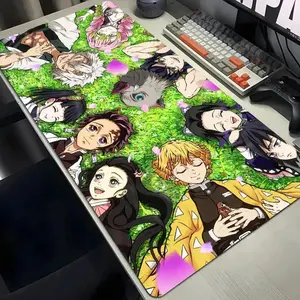 Kimetsu no Yaiba Anime Mouse Pad, XXL Desk Mat with Smooth Rubber Surface, Anti-Slip Base, Extended Keyboard Mousepad for PC Gamer Accessories ideal gift