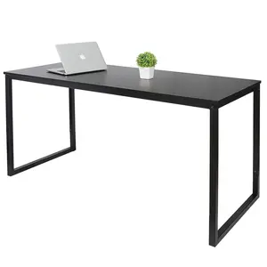 Segawe 47" Laptop Computer Desk Modern Modern Workplace Studio, Black Metal Frame Segawe 47" Laptop Computer Desk Modern Modern Workplace Studio, Black Metal Frame