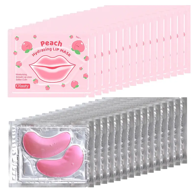 30-Piece Eye Mask and Lip Mask Set - Crystal Collagen Set | Effectively reduces dark circles, eye bags, and fine lines | Deeply hydrates and moisturizes | Skincare | A perfect Christmas gift for women