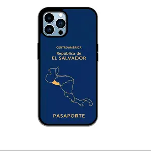 Pasaporte El Salvador Phone Case, Dark Blue with Yellow Map Design, Compatible with Various Devices Cellphone Smartphone Cover