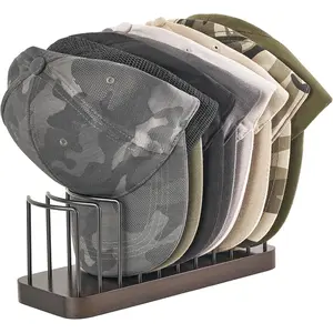 Hat Organizer for Baseball Caps, Set of 1 Hat Holder for 10 Baseball Caps, Tabletop Hat Rack Stand Hat Storage Display Baseball Cap Organizer for Desk Closet Shelf Dresser