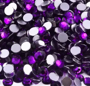 Dark Violet Glass Rhinestones