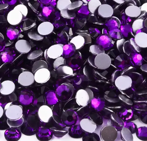 Dark Violet Glass Rhinestones