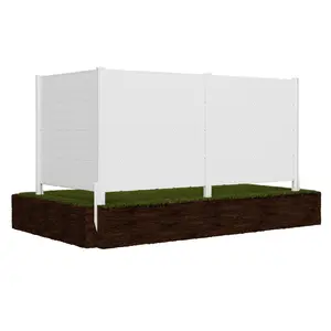 Polar Aurora Privacy Fence Panels, 137 x 45 in PVC Air Conditioner Fence with 3 Panels, Ground Stakes & Hammer, Decorative Fences for Yard, Pool Equipment & Trash Can, Privacy Screen Outdoor for Garden