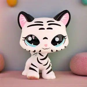 Rare Old Original Walking Cat #1498 Action Figure Toy Stand for Kids Adorable Collectible Pet Shop Animal Christmas Birthday Gift Tiny Cute Room Decor Viral Holiday Present Festive