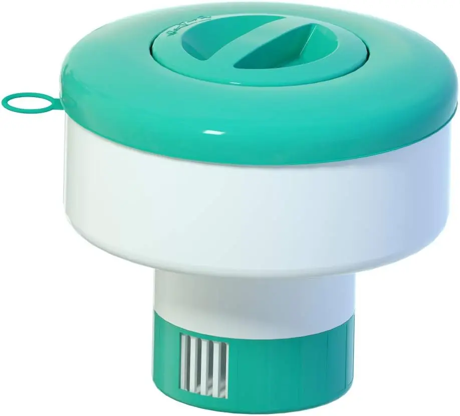 POOLWHALE Collapsible Floating Dispenser - Adjustable Ring, 7" Diameter, for 1" and 3" Tablets, Bromine Tablet Floater, Pool & Spa Maintenance Cleaning Tool, Aquariums Compatible Pool Supplies Pool Accessories