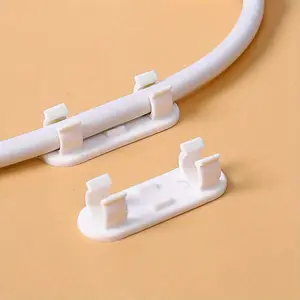 Adjustable Cable Clips Set (100pcs), Sticky Wire Organizers for TV/computer/ethernet Cables, Ideal for Home Office & Workspaces