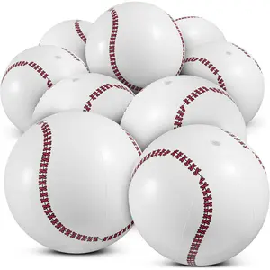 Inflatable Baseball (Pack of 12) 16-inch Baseball Beach Balls for Themed Party Decorations & Birthday Decor Pool Ball Toys Party Favors & Goodie Bags for Kids Boys and Girls