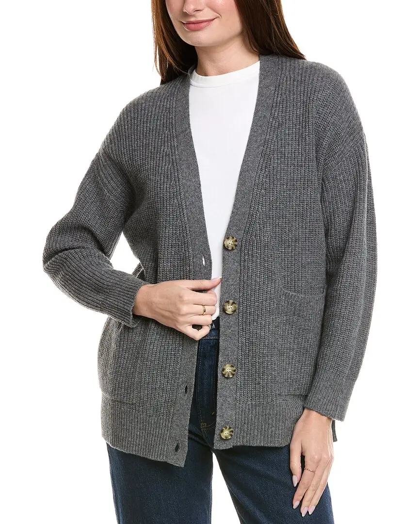 Hannah Rose Shaker Long Wool & Cashmere-Blend Cardigan