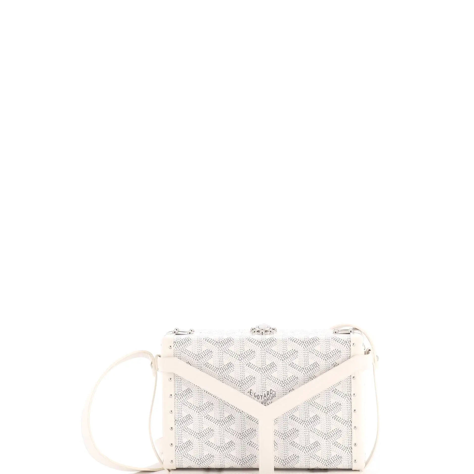 Pre-owned Goyard Canvas Coated Clutches and wristlets Minaudiere Bag Coated Canvas by Rebag