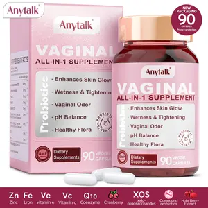 Anytalk Women's Probiotics for Feminine Health with Lactobacillus, Prebiotics & pH Balance Support | Supports Moisture, Odor Control & Intimate Flora - 90 Capsules B