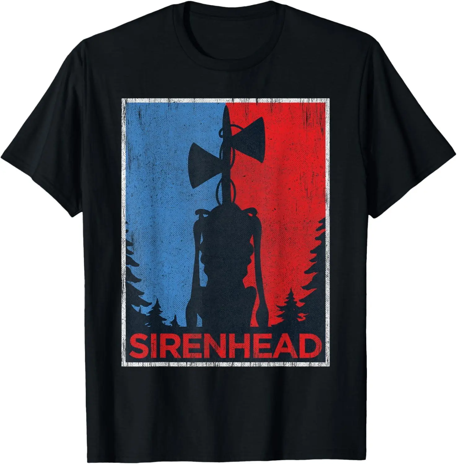 Women's 100% Cotton Comfortable Crew Neck Funny Graphic Tee - Siren Head Meme Gamer Print Top for Tropical Vacations, Funny Graphic Tees