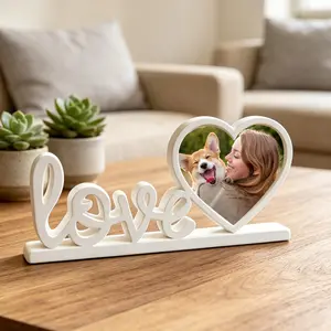 3D Printed LOVE Heart Photo Frame, Creative Desktop Display for Commemorative Photos - Personalized Home Decor Ornament, Suitable for Gift Festivals