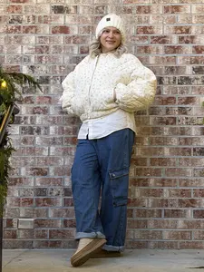 Whisper Bloom Quilted Jacket - Elegant Quilted Design Soft Fabric Neutral Color Ideal for Layering Versatile Style Pairs with Jeans Skirts and Trousers