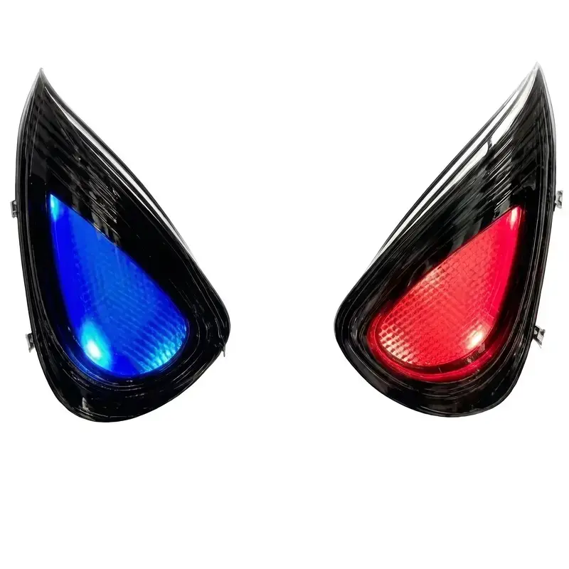 Adult Cool Hero Mask Single Set - Remote-Controllable Blinking Eyes, Cut-Out Red and Blue Lights - Halloween Cosplay Parties Accessory - Color Box