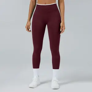 High Waist Peach Hip Yoga Leggings, Seamless Butt Lifting Tummy Control Workout Pants, Quick Dry Breathable Running Sports Pants, Outdoor Gym Fitness Activewear for Daily Wear